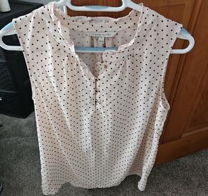Treasure & Bond Light Pink Polka Dot Sleeveless Top